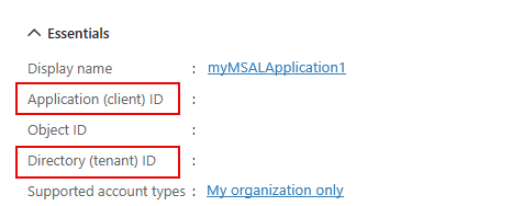 Overview page Essentials section
